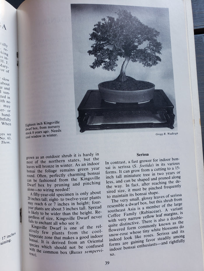 Bonsai for Indoors handbook (1982)