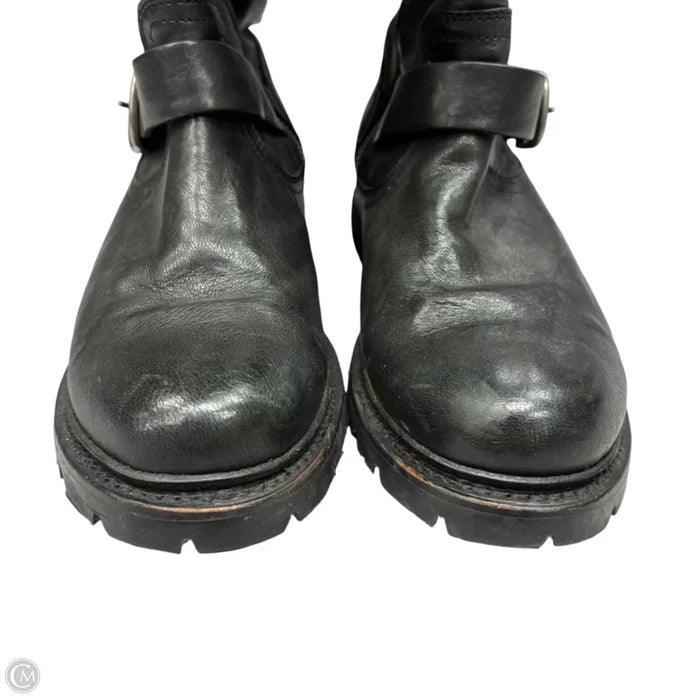 Boots Designer By Frye In Black & Brown, Size: 8