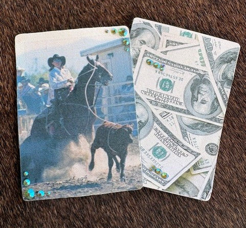 Break-away Roping & Money - Hat Card Set - Bedazzled