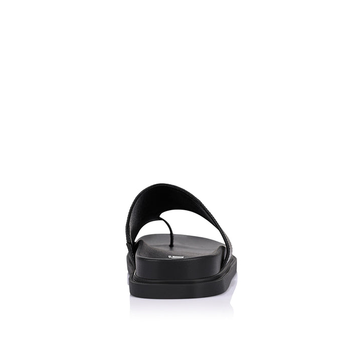 Brenda Footbed Slides - Black