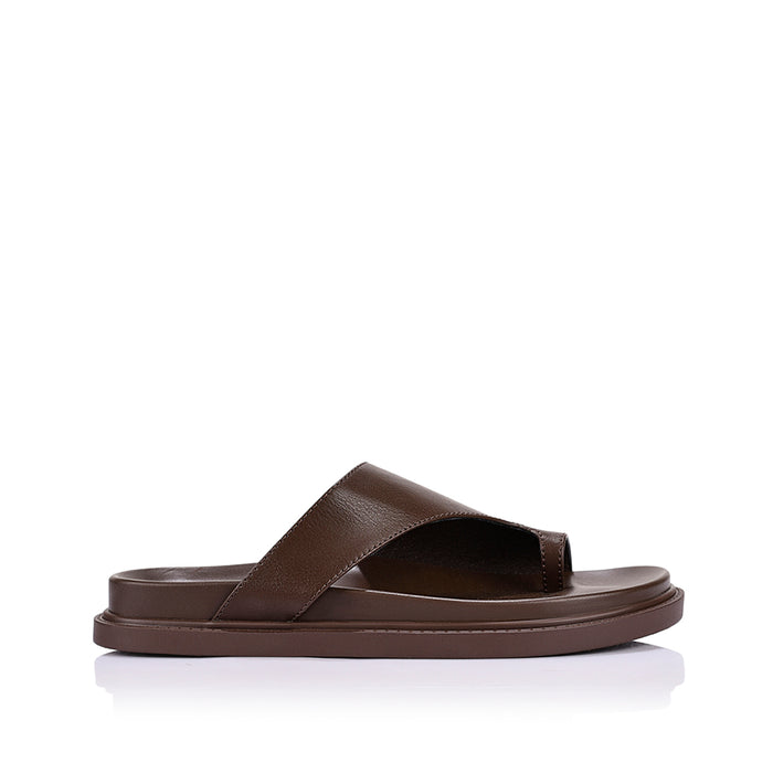 Brenda Footbed Slides - Chocolate Brown