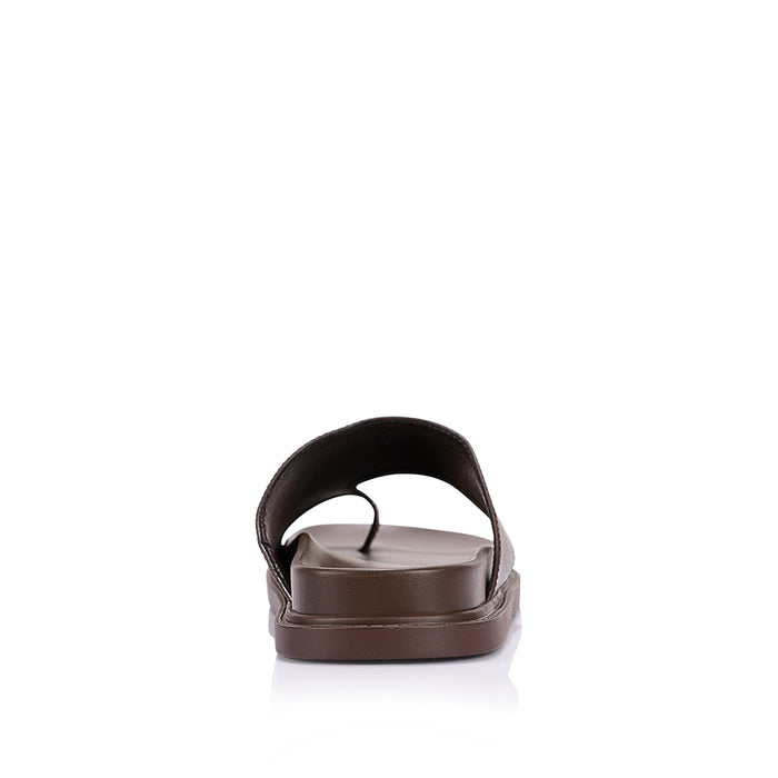 Brenda Footbed Slides - Chocolate Brown