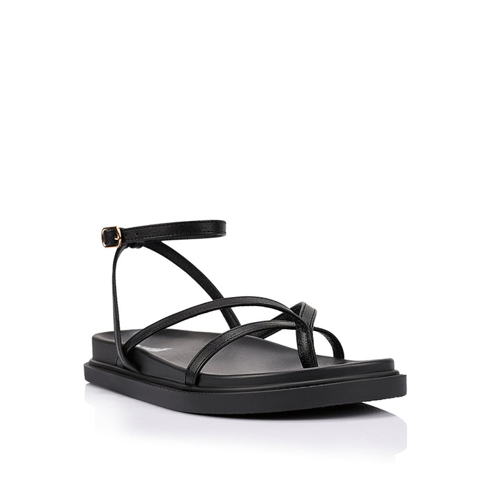 Brinley Footbed Sandals - Black
