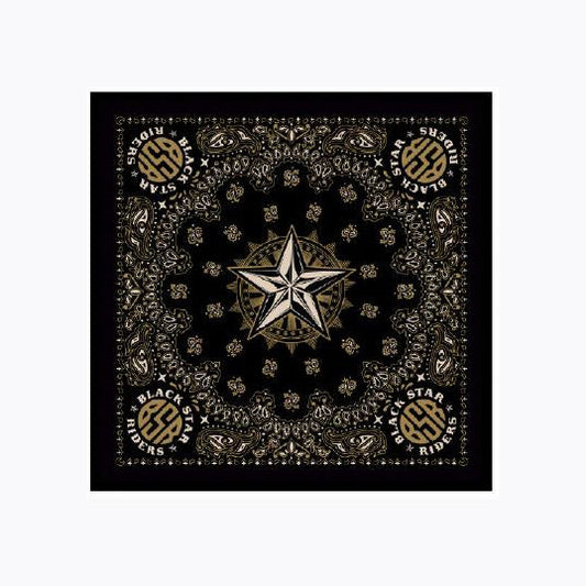 BSR GOLD STAR BANDANA BLACK - Misc