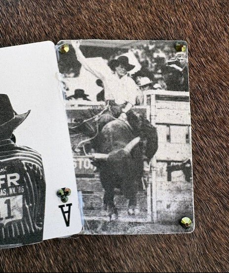Bull Rider Hat Card Set - Black & White - Design #1
