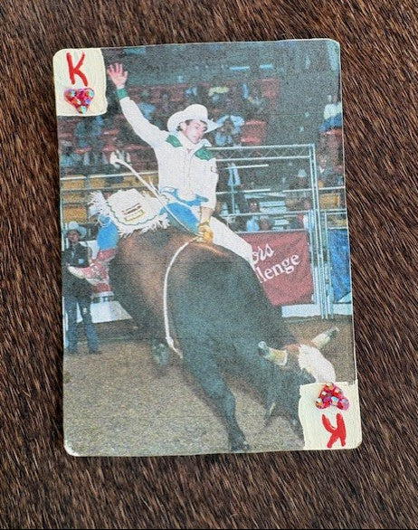 Bull Riding - Single Hat Card - Bedazzled