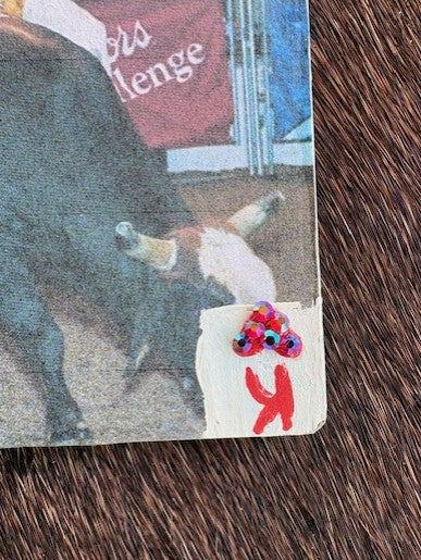 Bull Riding - Single Hat Card - Bedazzled