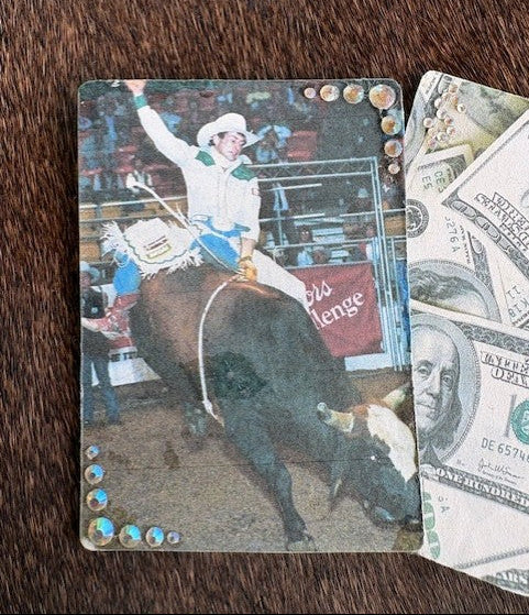 Bull Riding & Money - Hat Card Set - Bedazzled