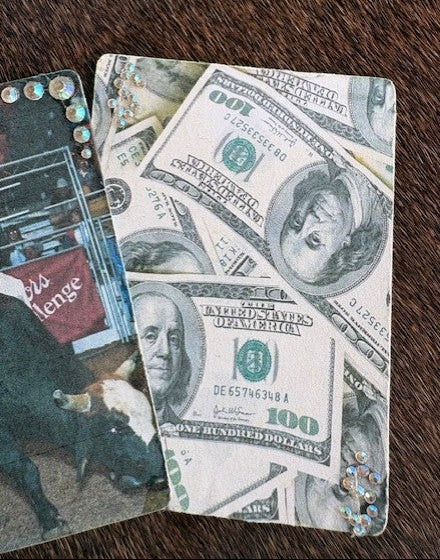 Bull Riding & Money - Hat Card Set - Bedazzled