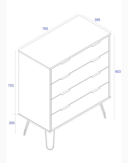 Cabus 4 drawer chest