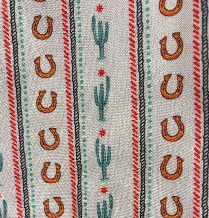 Cactus And Horse Shoe White Short Sleeve