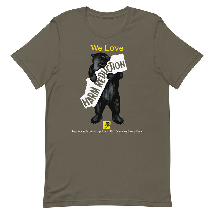 California Loves Harm Reduction Gender Neutral T-shirt
