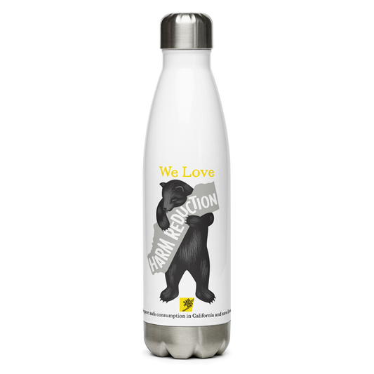California Loves Harm Reduction Stainless Steel Water Bottle