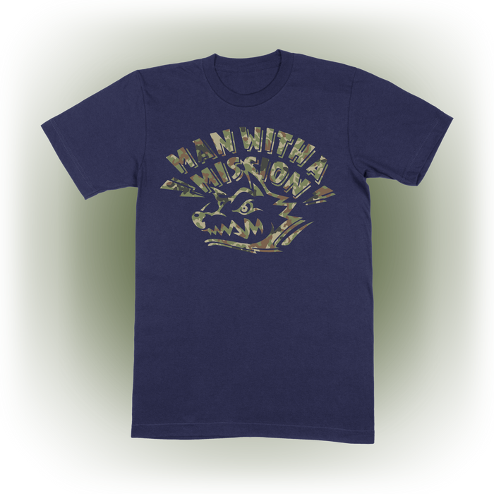 Camo Wolf Ltd Edition Navy T-Shirt