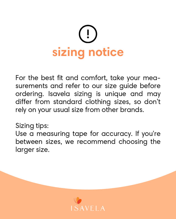 Isavela Sizing Notice
