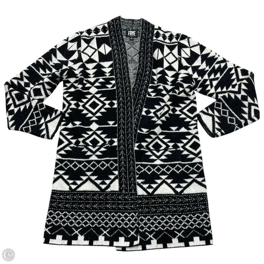 Cardigan Designer By Frye In Black & White, Size: S