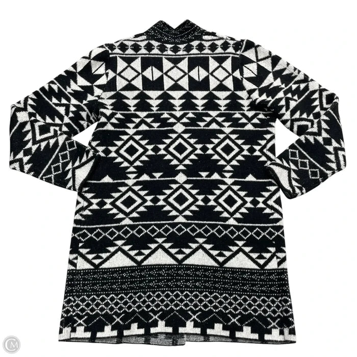 Cardigan Designer By Frye In Black & White, Size: S