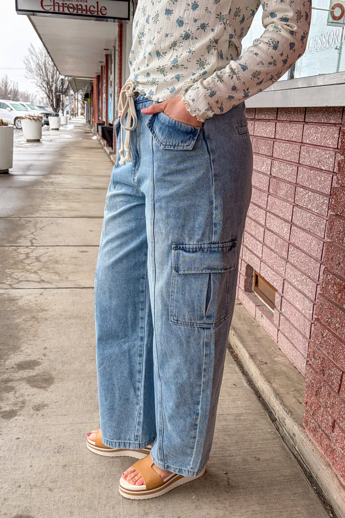Cargo Barrel Denim Jeans Jeans Aaron & Amber- Tilden Co.