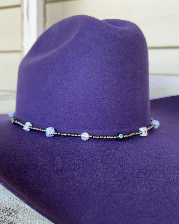 Casino Themed Beaded Hat Band