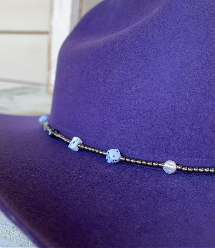 Casino Themed Beaded Hat Band