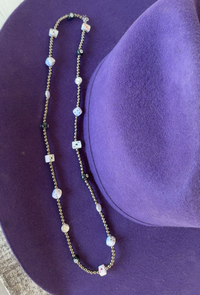 Casino Themed Beaded Hat Band