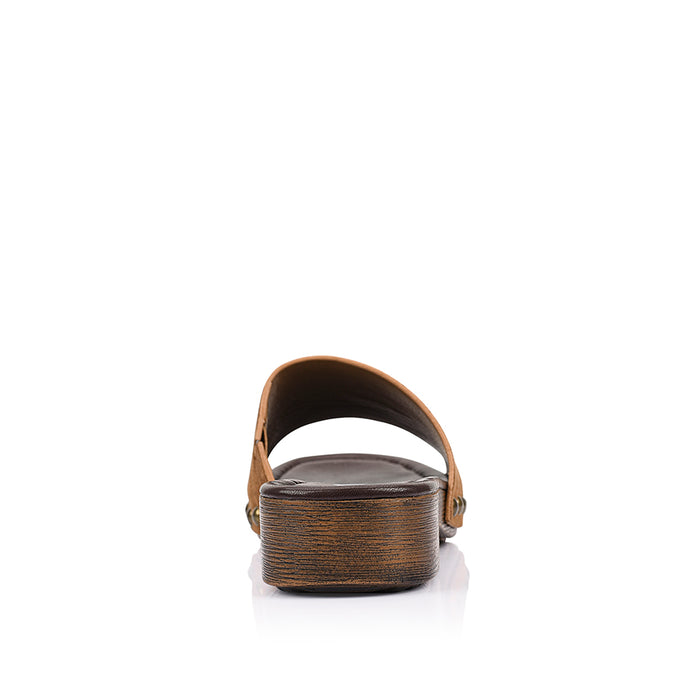 Women's slip on boho clogs with microsuede upper and studded details