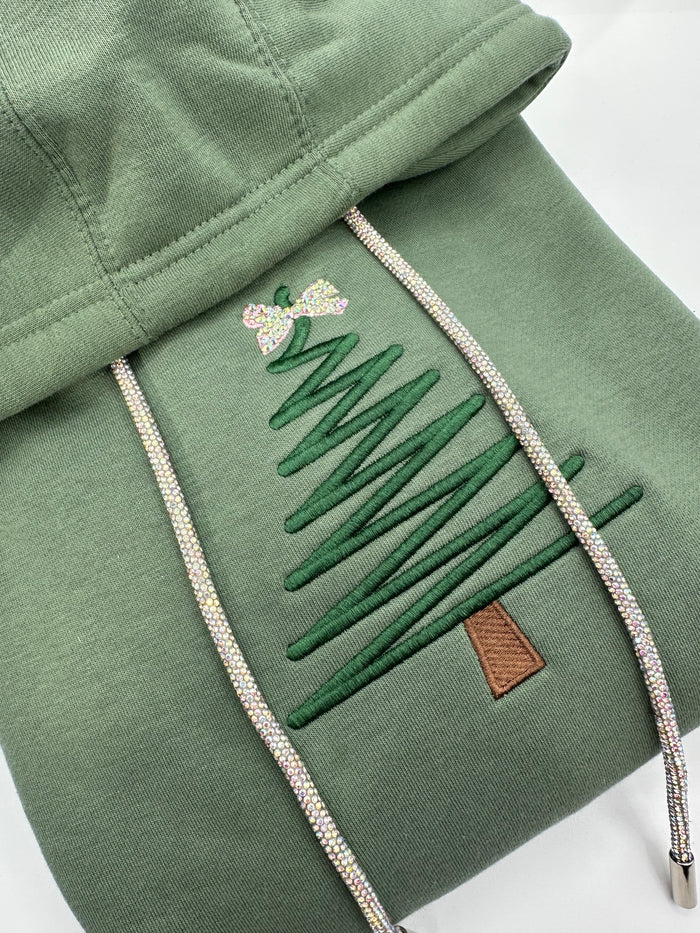 Christmas Tree Satin Stitch Embroidery Design