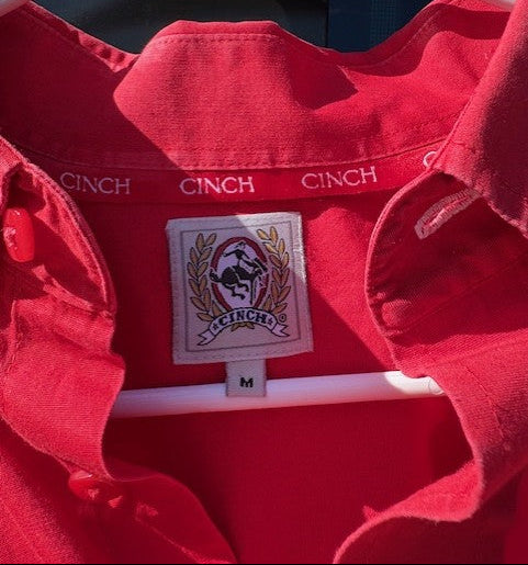Cinch Men's Red Square Button Up