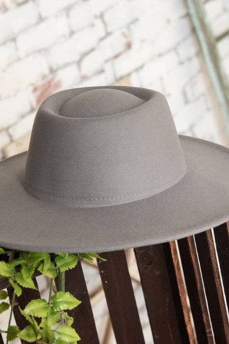 Classic Boater Hat (Grey) | 40HW306 JOSSLYN by wall to wall- Tilden Co.