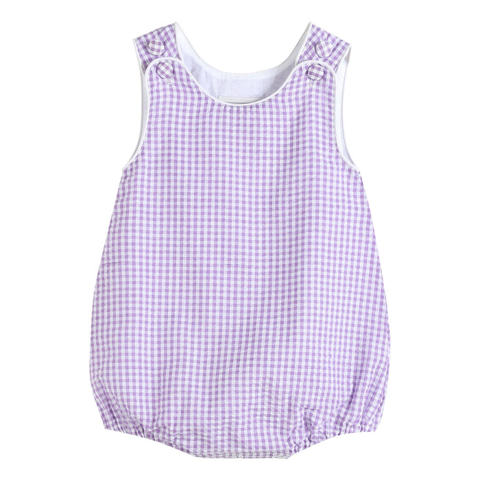 Classic Purple Gingham Baby Bubble Romper - Premium Baby & Toddler Outfits from Lil Cactus - Just $30! Shop now at Pat's Monograms
