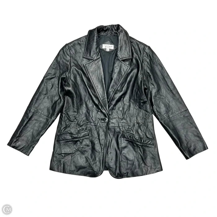Coat Leather By Ricardo In Black, Size: M