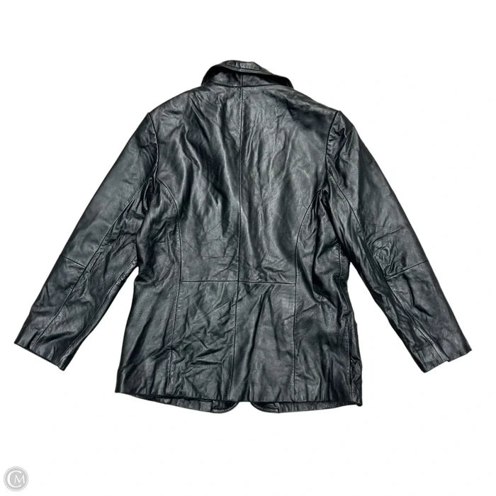 Coat Leather By Ricardo In Black, Size: M