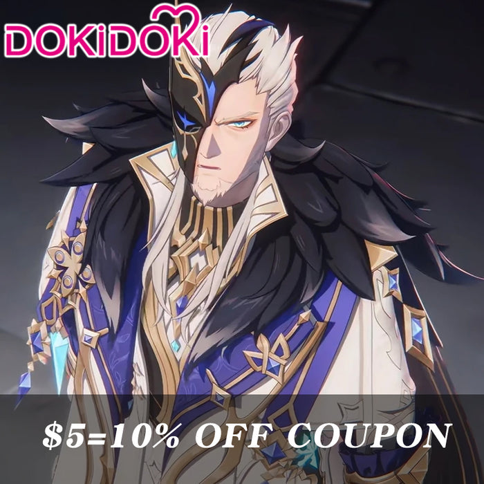 【Confirmed】$5 Deposit =10% OFF Coupon DokiDoki Game Genshin Impact Cosplay Pierro Costume The Jester Eleven Fatui Harbingers Snezhnaya