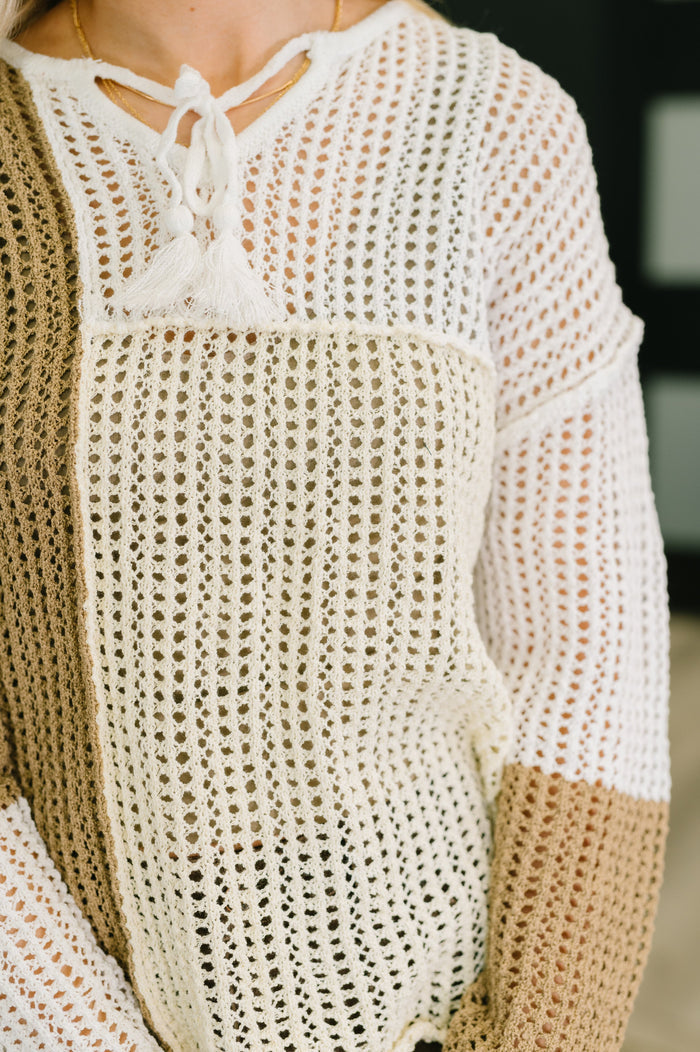 Corner of the Block Loose Knit Sweater Sweater Ave Shops- Tilden Co.