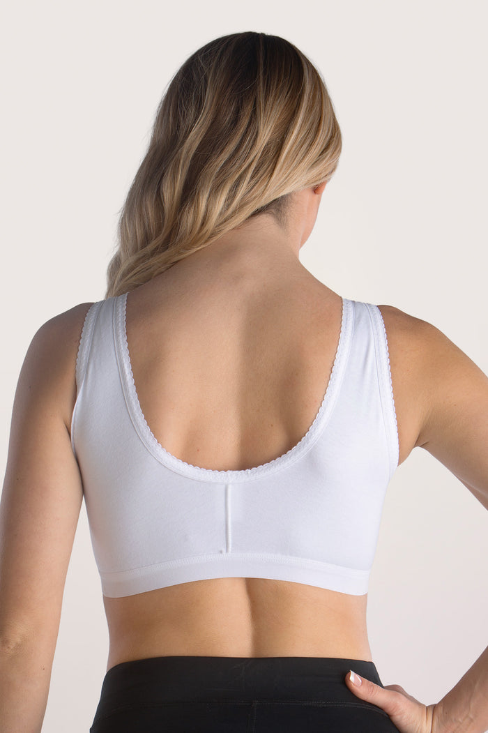 Cotton Surgical Recovery Bra with 1” Elastic Band (CB01)