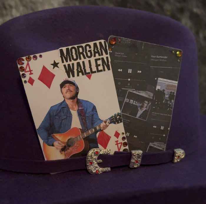 Country Music Star Bedazzled Hat Card Set Design #1