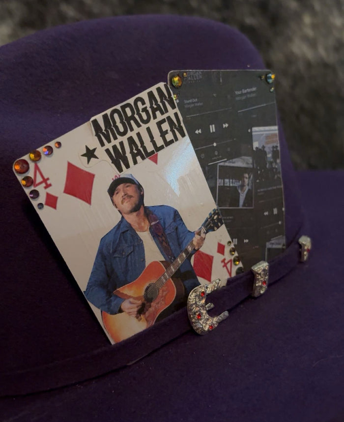 Country Music Star Bedazzled Hat Card Set Design #1