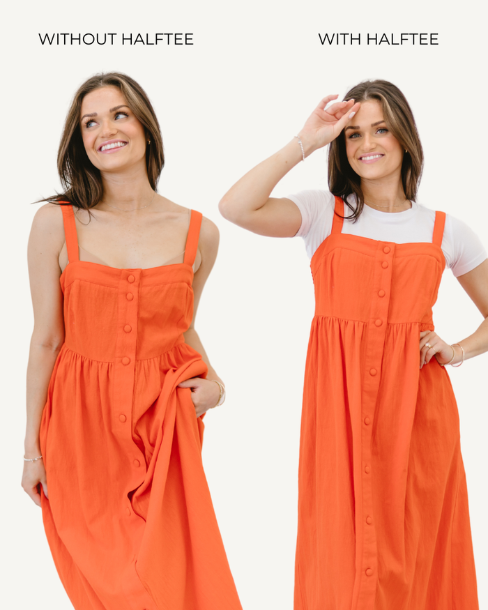Crew Neck Boyfriend Halftee Layering Top HALFTEE Layering Fashions- Tilden Co.