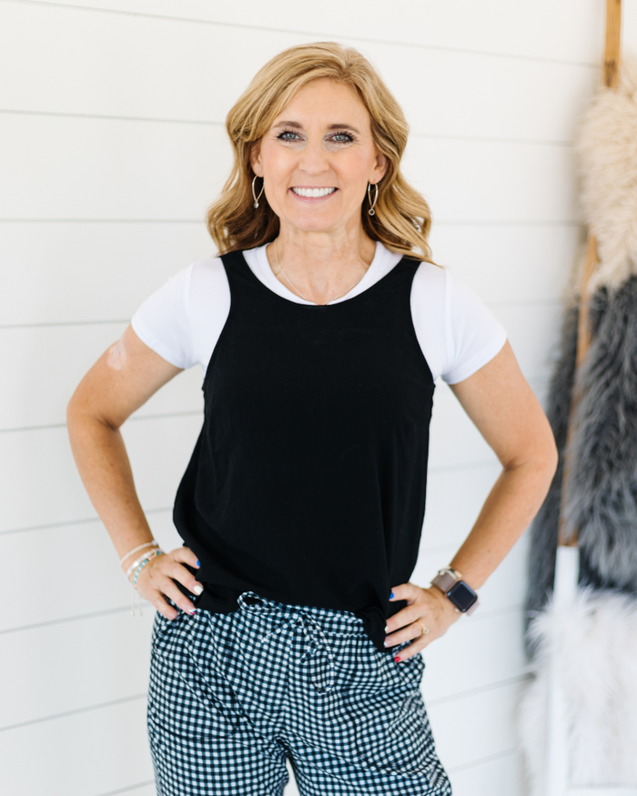 Crew Neck Boyfriend Halftee Layering Top HALFTEE Layering Fashions- Tilden Co.