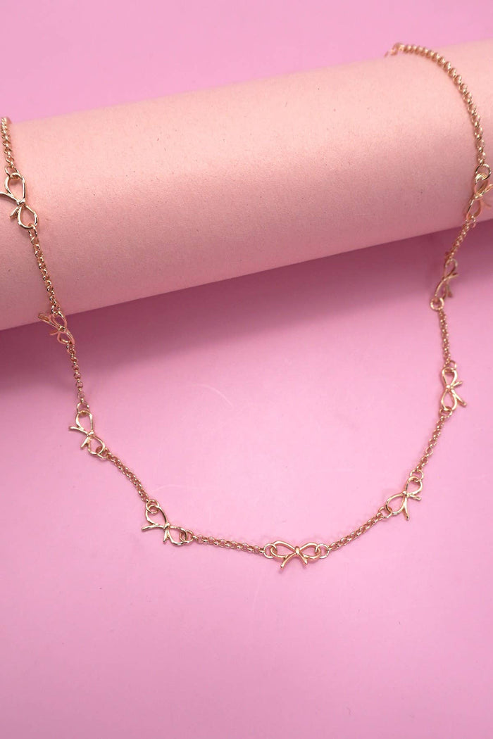 CUTOUT BOW STATION NECKLACE JOSSLYN by wall to wall- Tilden Co.