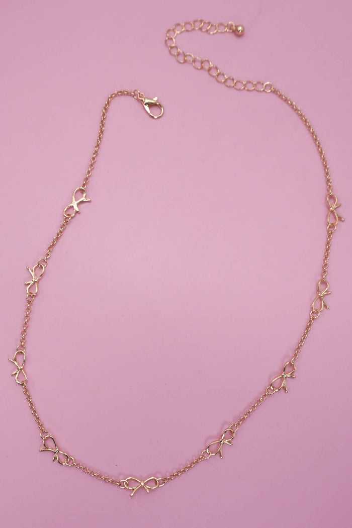 CUTOUT BOW STATION NECKLACE JOSSLYN by wall to wall- Tilden Co.