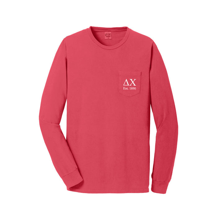 Delta Chi Long Sleeve Pocket Tee