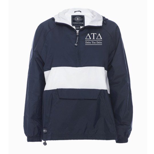 Delta Tau Delta Rugby Striped Lined Windbreaker