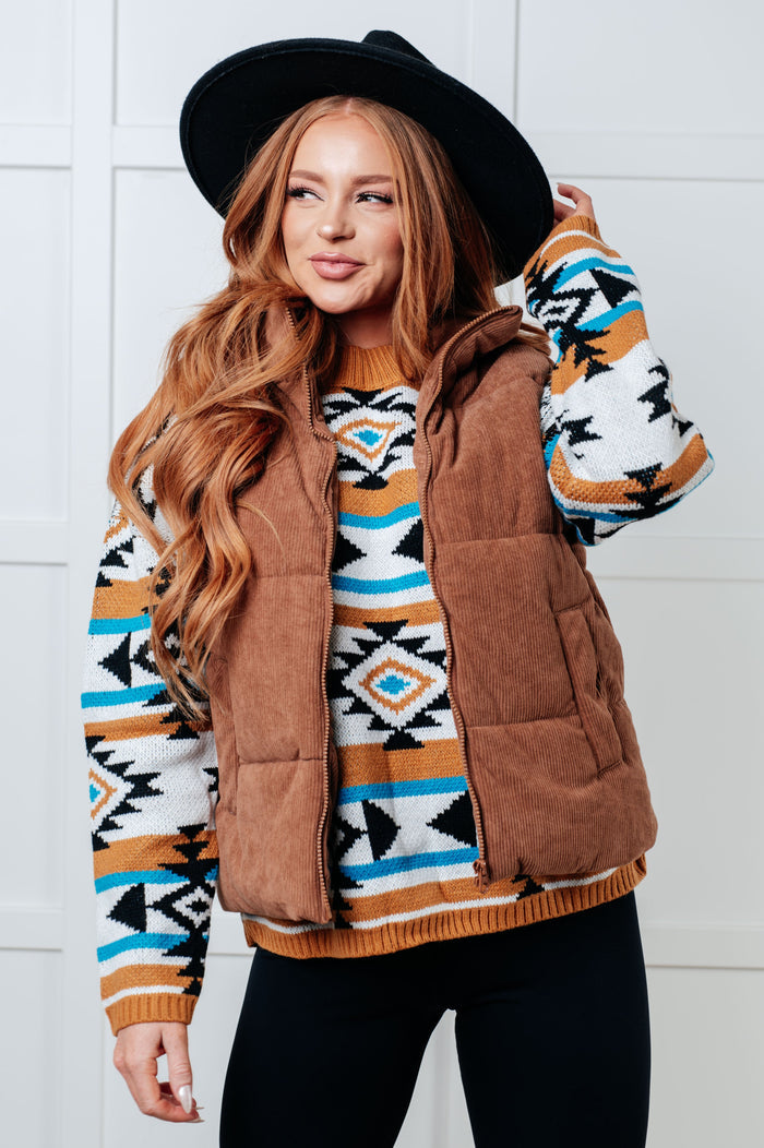 Desert Vibes Geometric Striped Sweater Sweater Ave Shops- Tilden Co.
