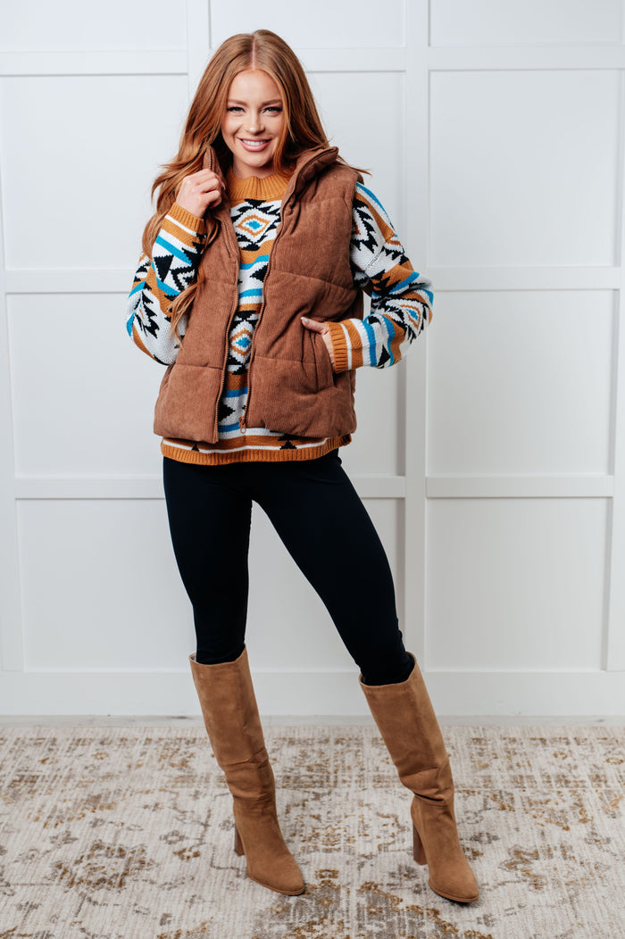 Desert Vibes Geometric Striped Sweater Sweater Ave Shops- Tilden Co.