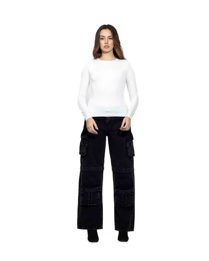 Diss & Miss Long Sleeve Crew Neck Top 1
