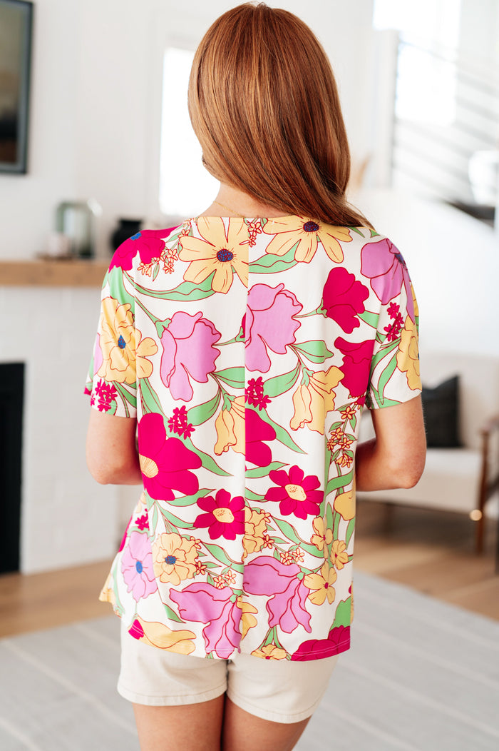 Do It Anyways Floral Top Tops Ave Shops- Tilden Co.
