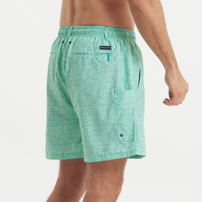 Antigua Blue Dots | on model back