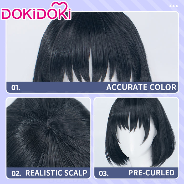 DokiDoki Anime Goodbye Lara Cosplay Mari Otsu Wig Short Straight Black Hair