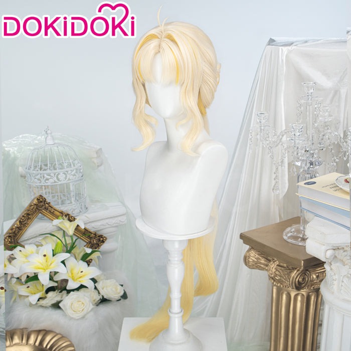 DokiDoki Game Wuthering Waves Cosplay Suisui SP Wig Long Curly Blonde Gradient Hair Sui Sui SP
